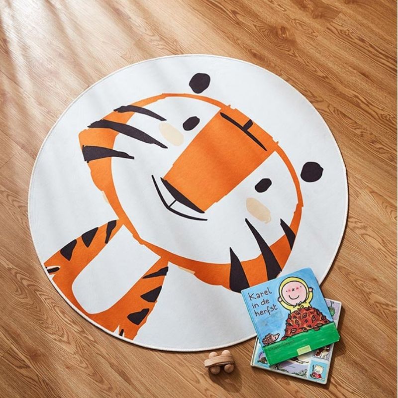 Round Area Rug Cute Animals