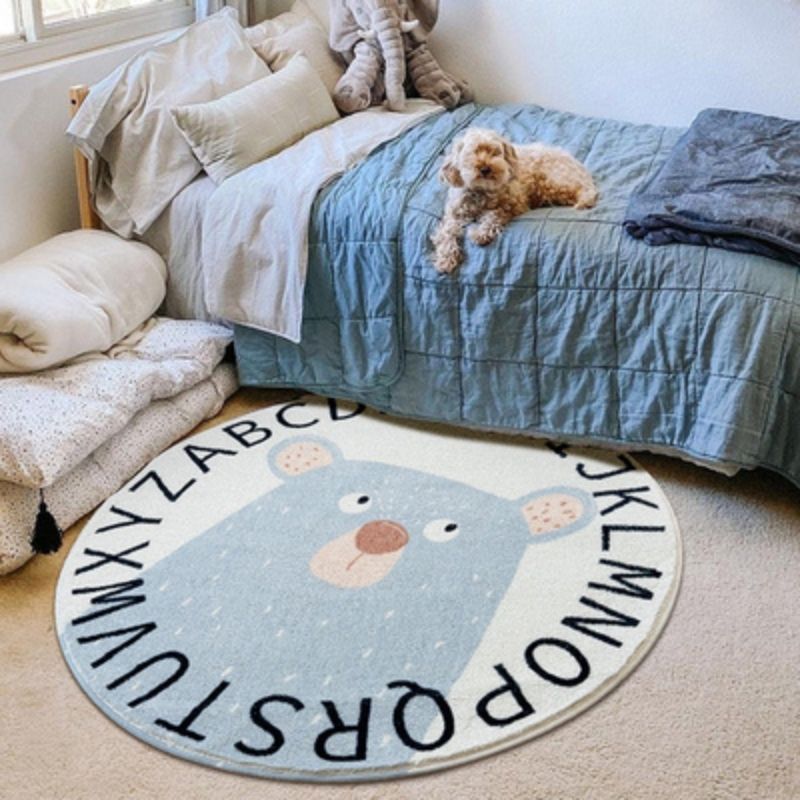 Round Rug ABC Alphabet Animals