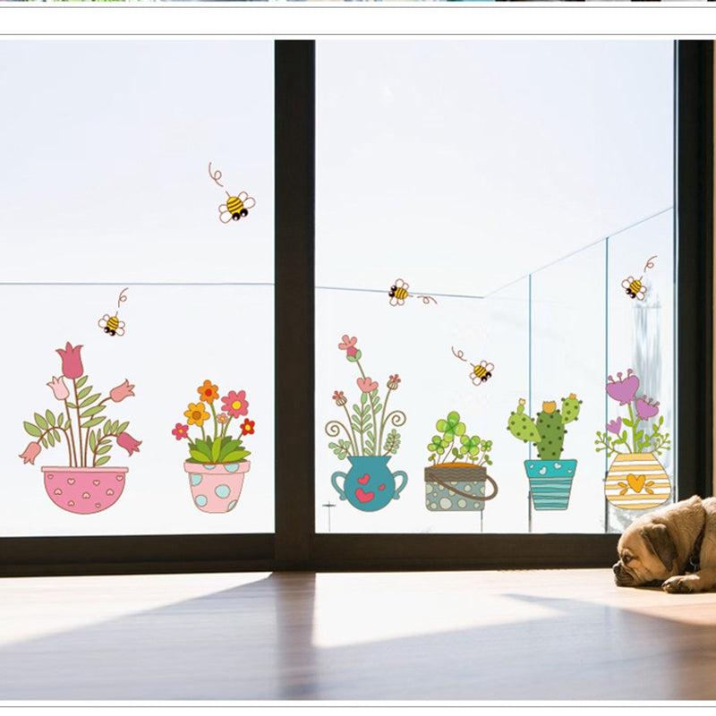 Cartoon Wall Decals Little Flowers