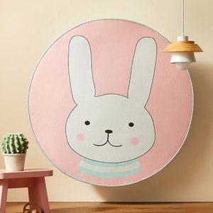 Round Area Rug Cute Animals