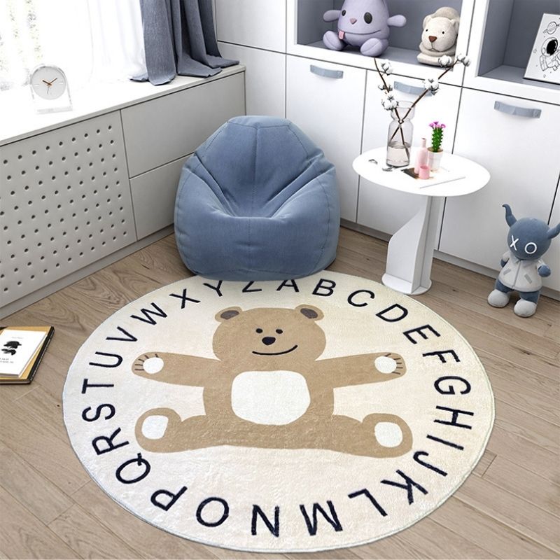 Round Rug ABC Alphabet Animals