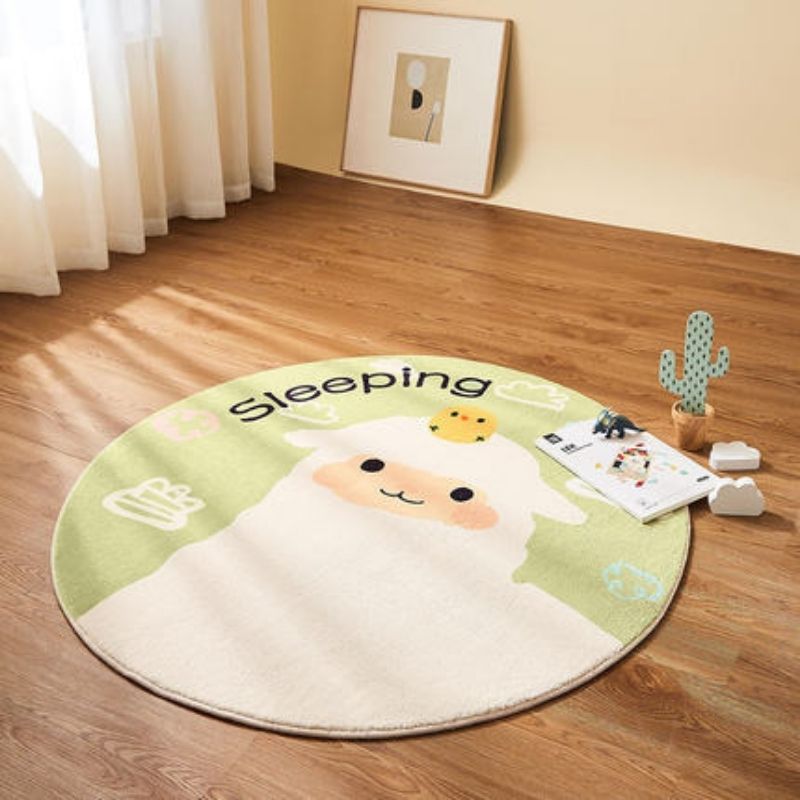 Round Area Rug Cute Animals