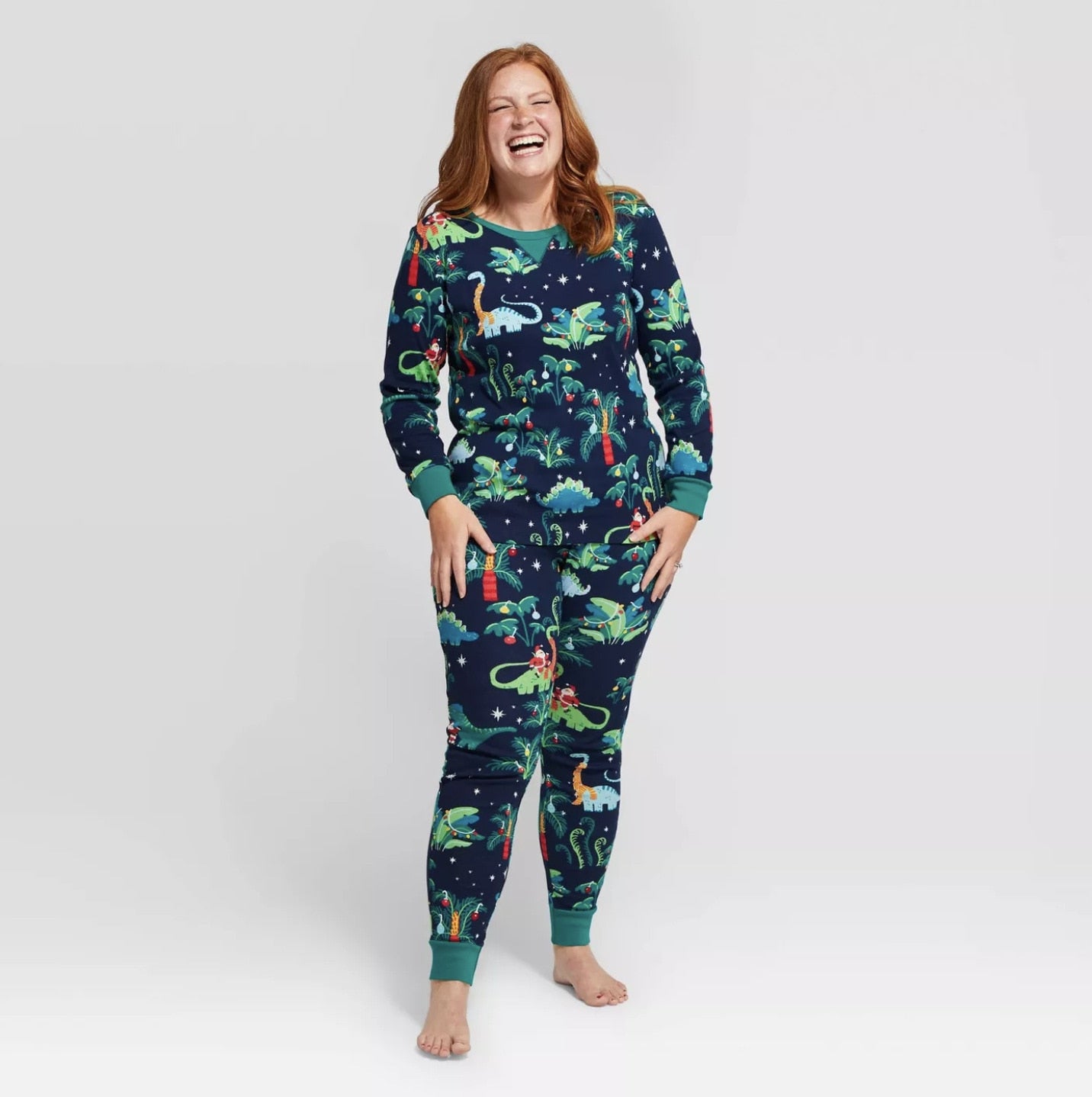Matching Christmas Pajamas Family Set - Dinosaur