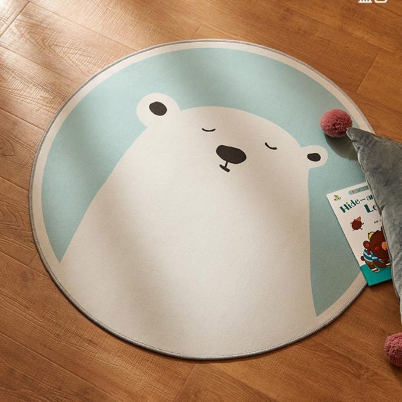 Nursery Round Area Rug Bears