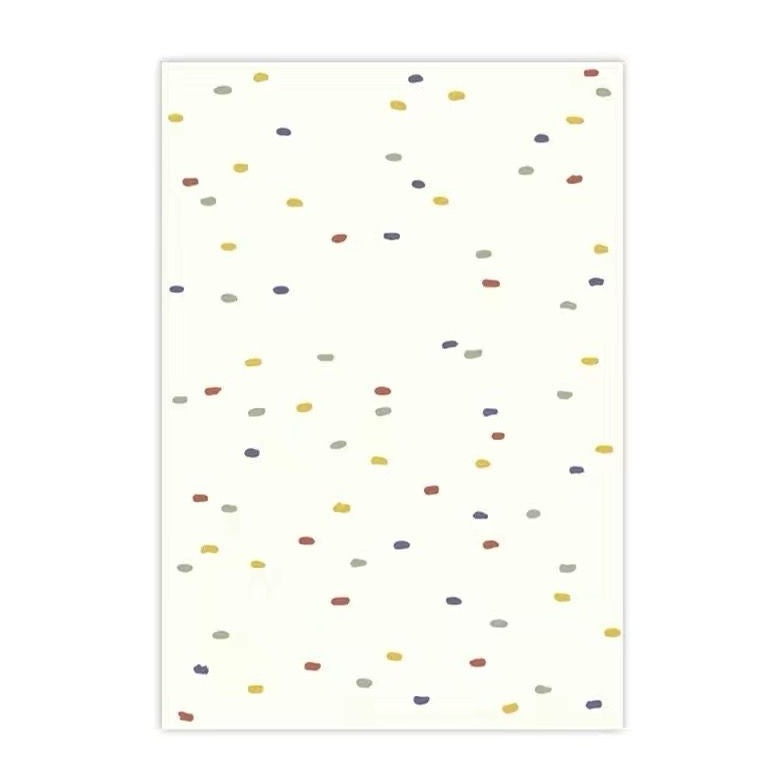 Nursery Soft White Area Rug Dots