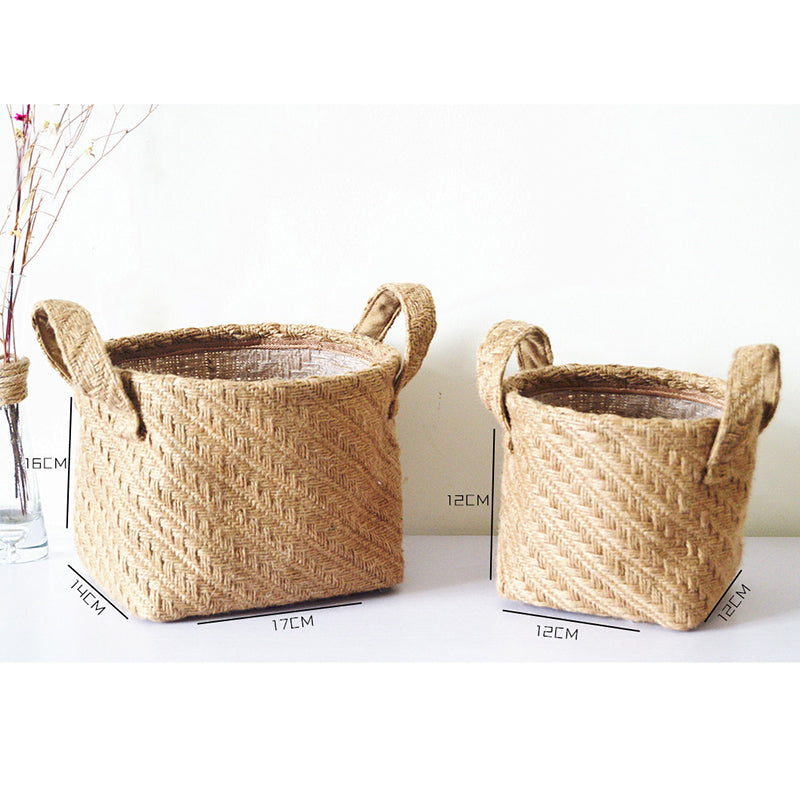 Woven Jute Storage Laundry Hamper