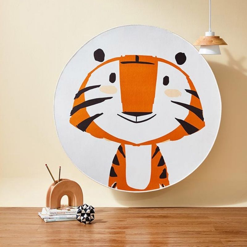 Round Area Rug Cute Animals