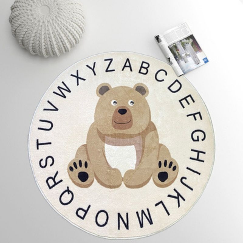 Round Rug ABC Alphabet Animals