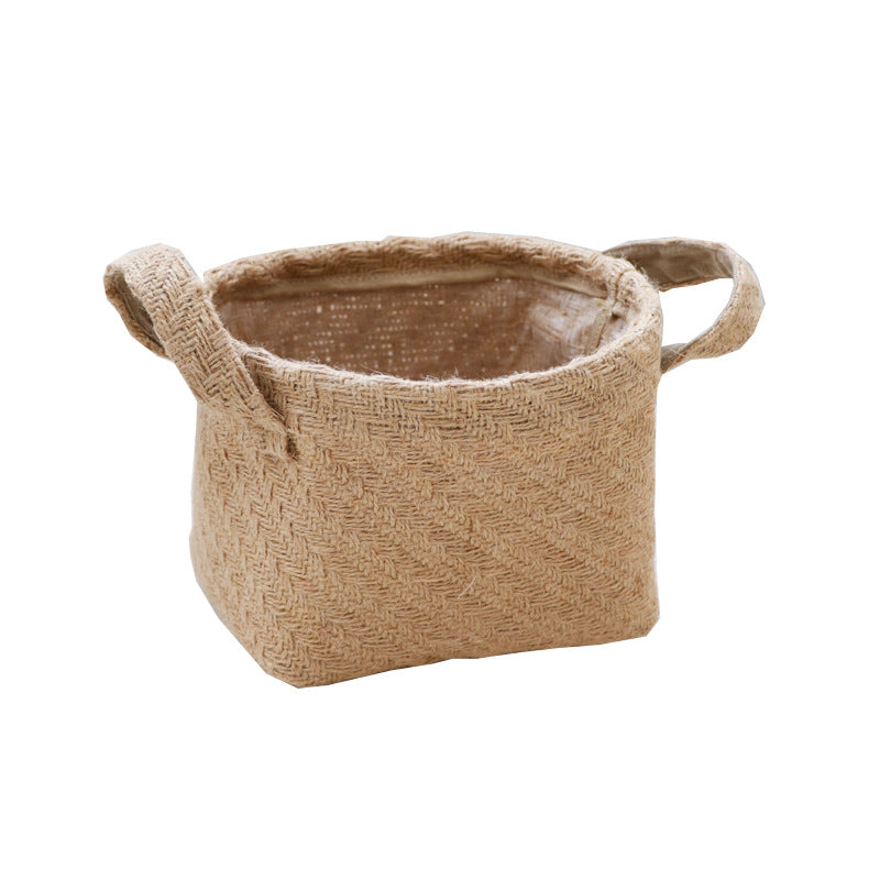 Woven Jute Storage Laundry Hamper