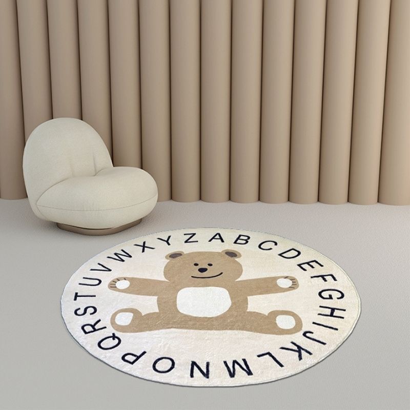 Round Rug ABC Alphabet Animals