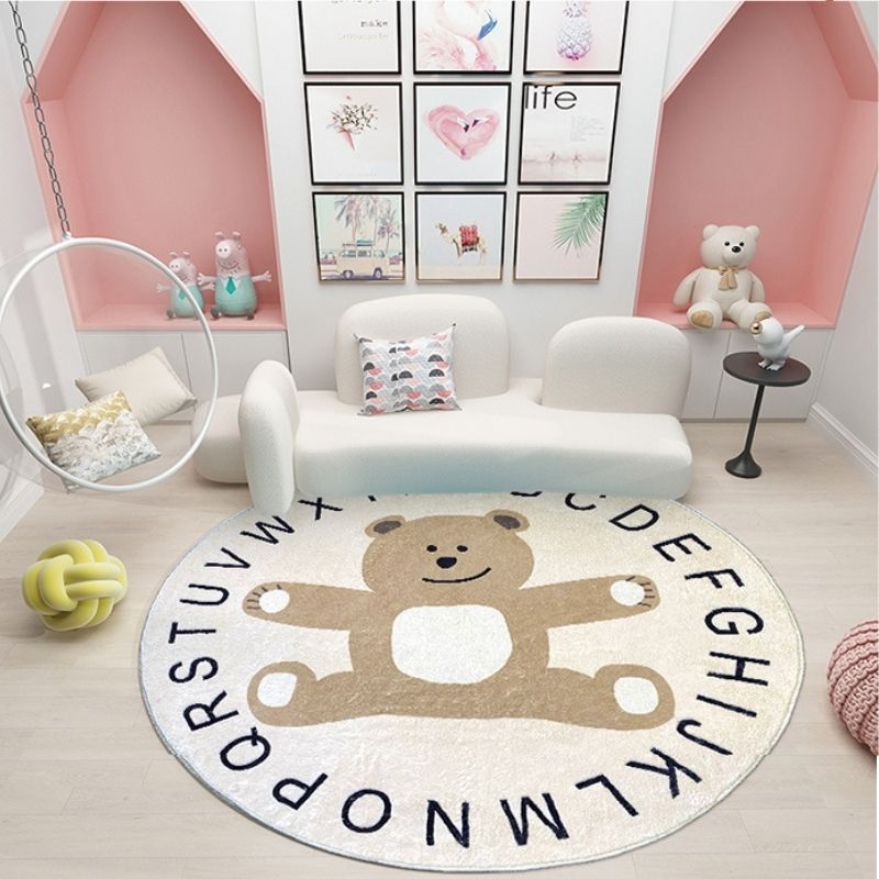 Round Rug ABC Alphabet Animals