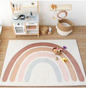 Nursery Soft Area Rug Nordic Rainbow