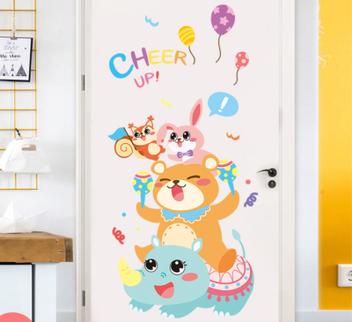 Cartoon Wall Decals Funny Animals