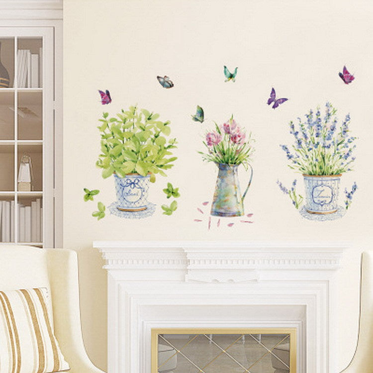 Wall Stickers Flowers In Vase