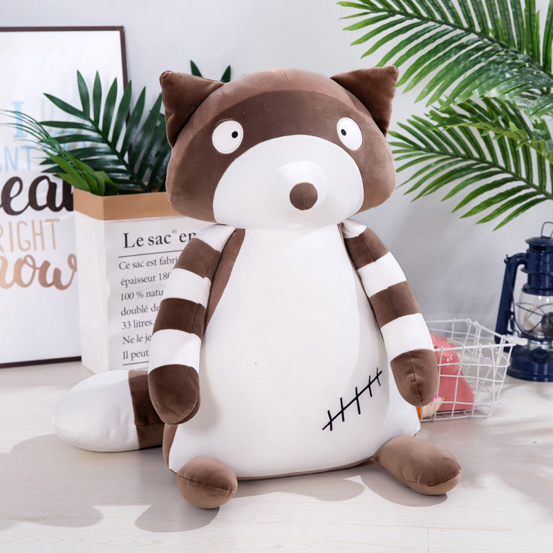 Cuddly hipster stuffed raccoon