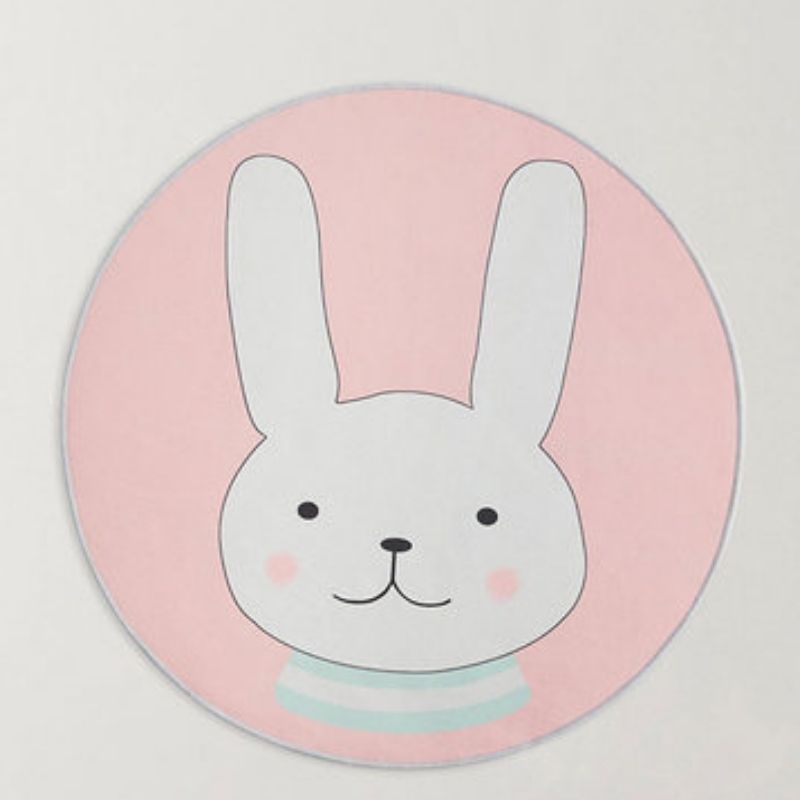 Round Area Rug Cute Animals