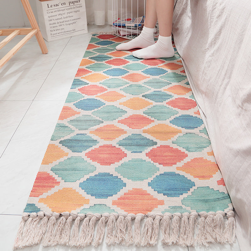 Fringed Cotton Long Rug