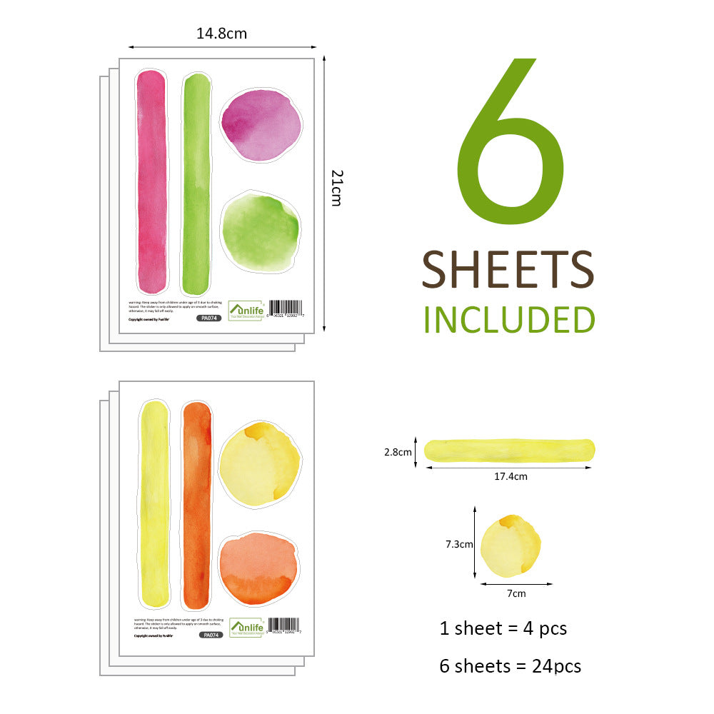 Pattern Wall Decals Watercolor Dots