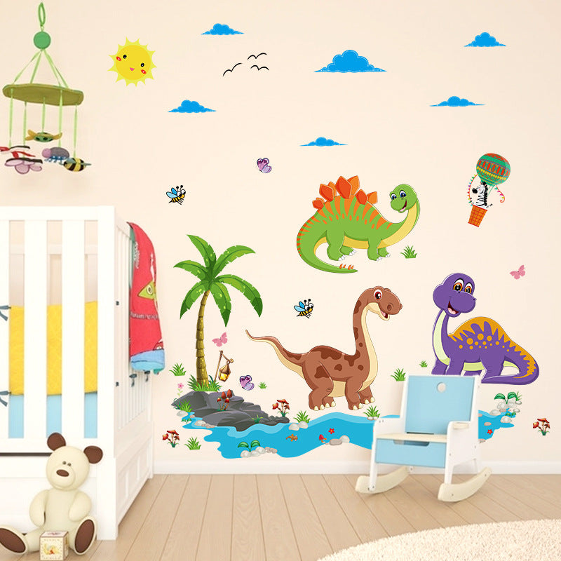 Cartoon Wall Decals Little Dinosaur World