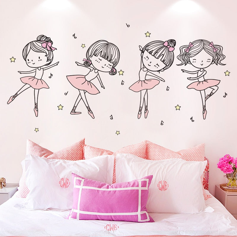 Nursery Wall Decals Ballet Dancers