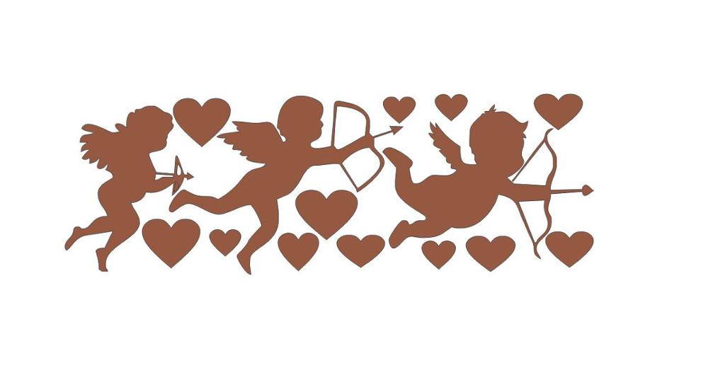 Cartoon Wall Decals Baby Angels Trio