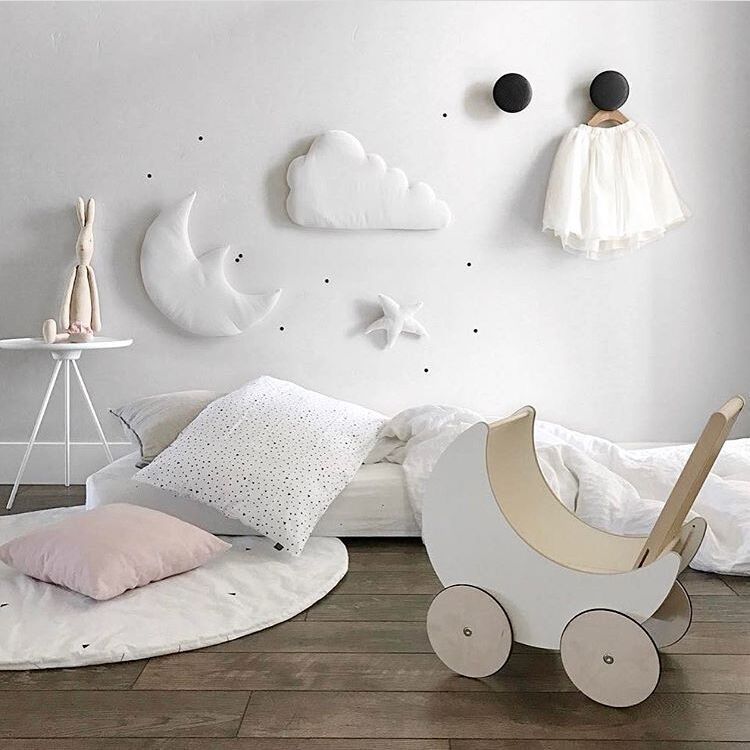 Children's Room Decoration Clouds And Moon Wall Stickers Soft Decoration Photo Background