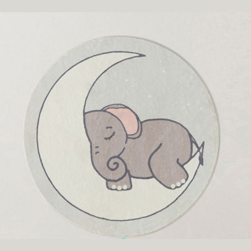 Round Area Rug Cute Animals