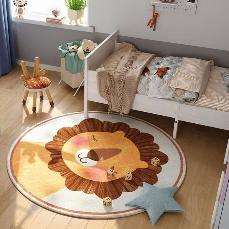 Round Area Rug Cute Animals