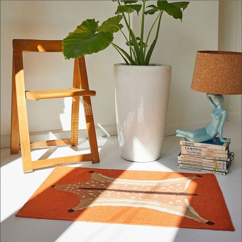 Nursery Soft Area Rug Flat Animals