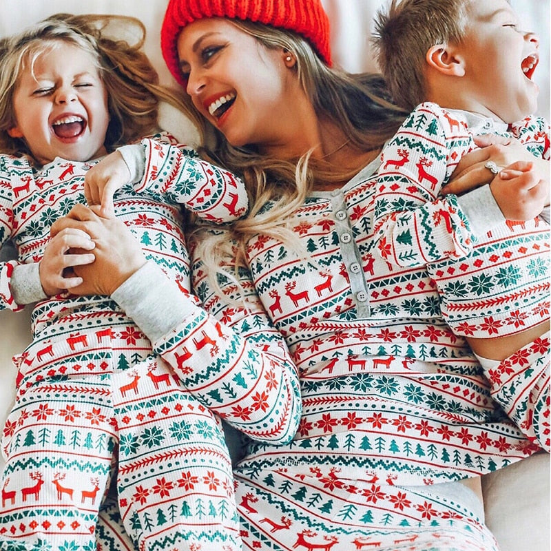 Matching Christmas Pajamas Family Set - Forest Deer