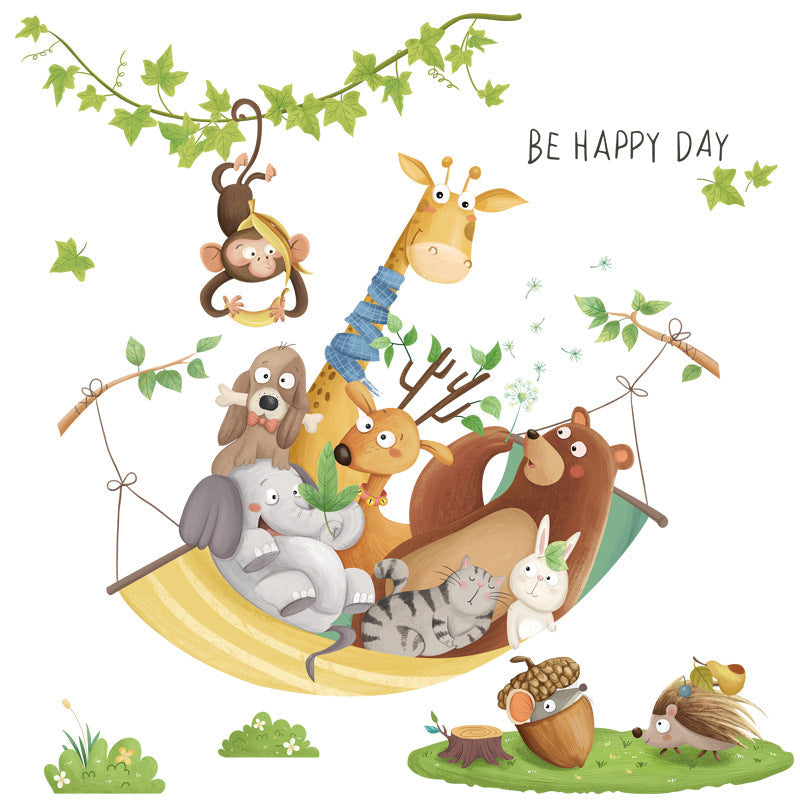 Cartoon Wall Decals Nordic Cute Giraffes