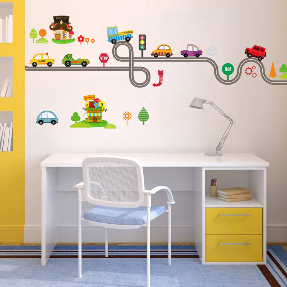 Cartoon Wall Decals Car Traffic