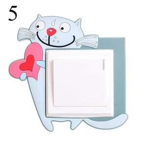 Cartoon Wall Decals Switcher Animals 3D