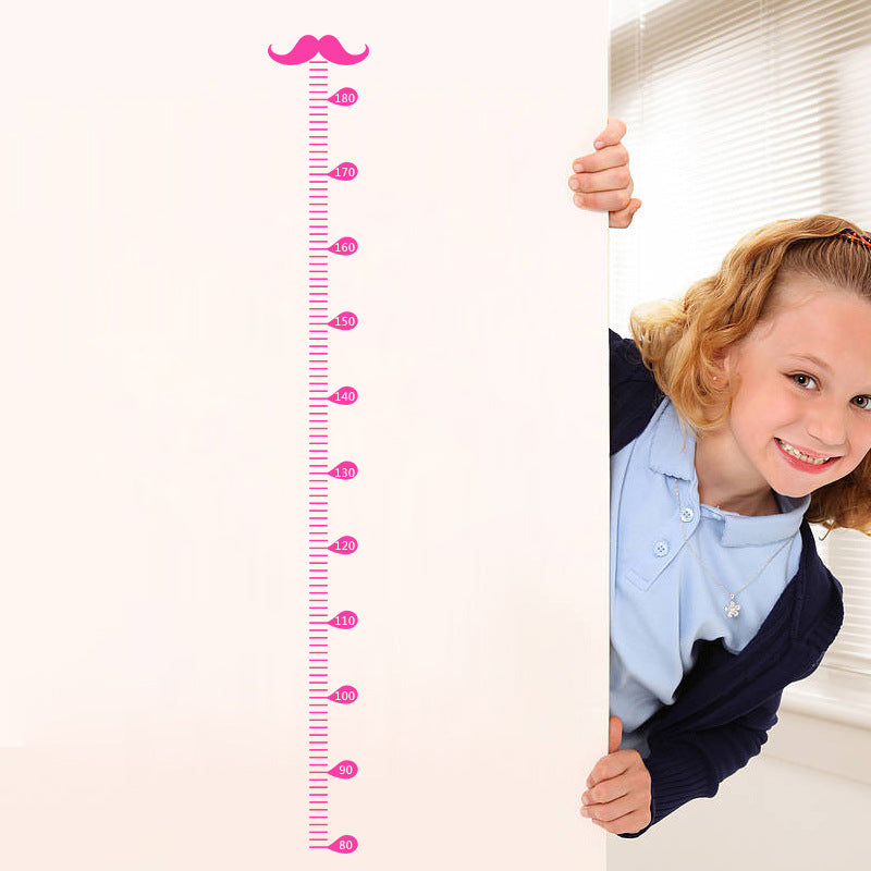 Cartoon Wall Decals Beard Height Meter