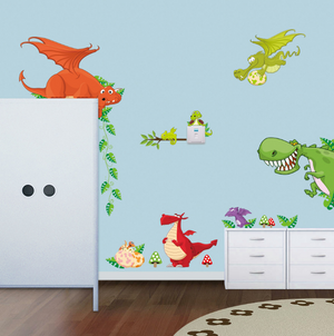 Cartoon Wall Decals Funny Staring Animals