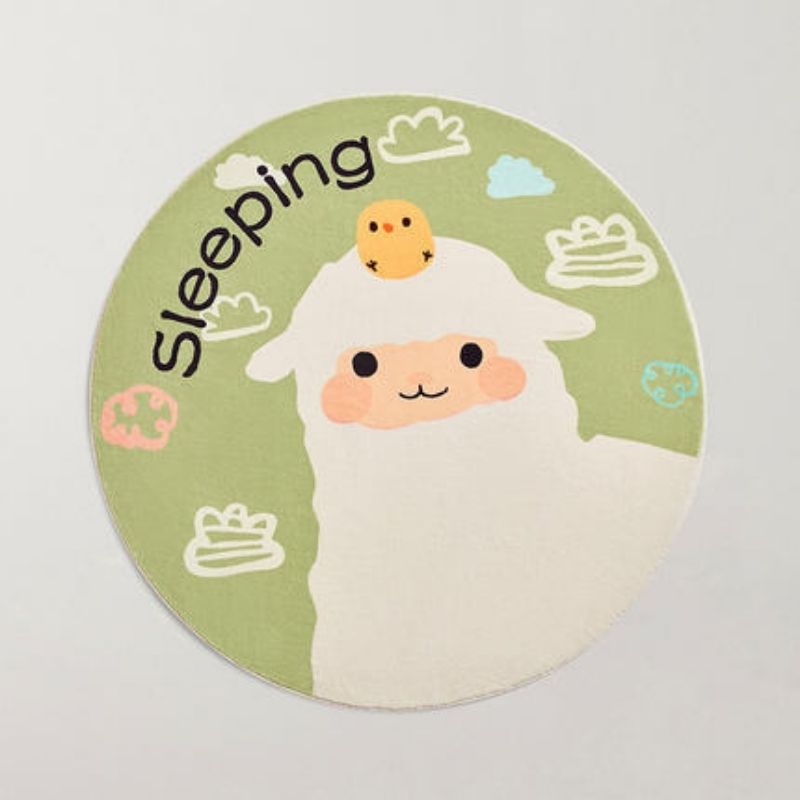 Round Area Rug Cute Animals