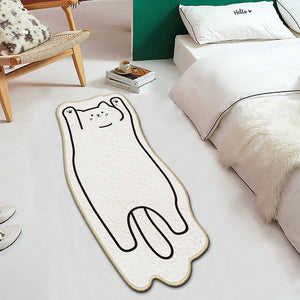 Special-shaped Cartoon Rug Cute Cat