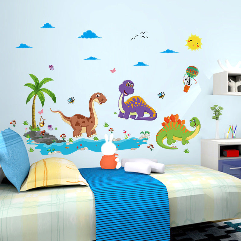 Cartoon Wall Decals Little Dinosaur World