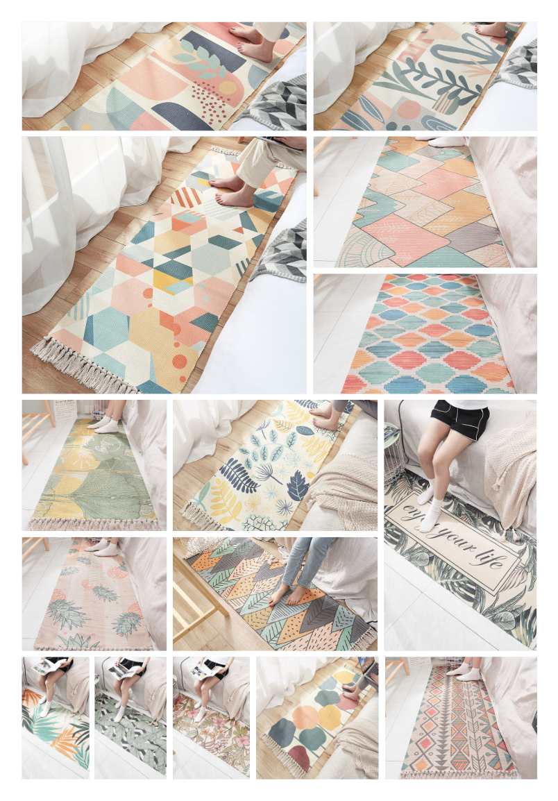 Fringed Cotton Long Rug