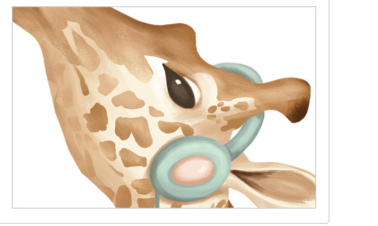 Cartoon Wall Decals Nordic Cute Giraffes