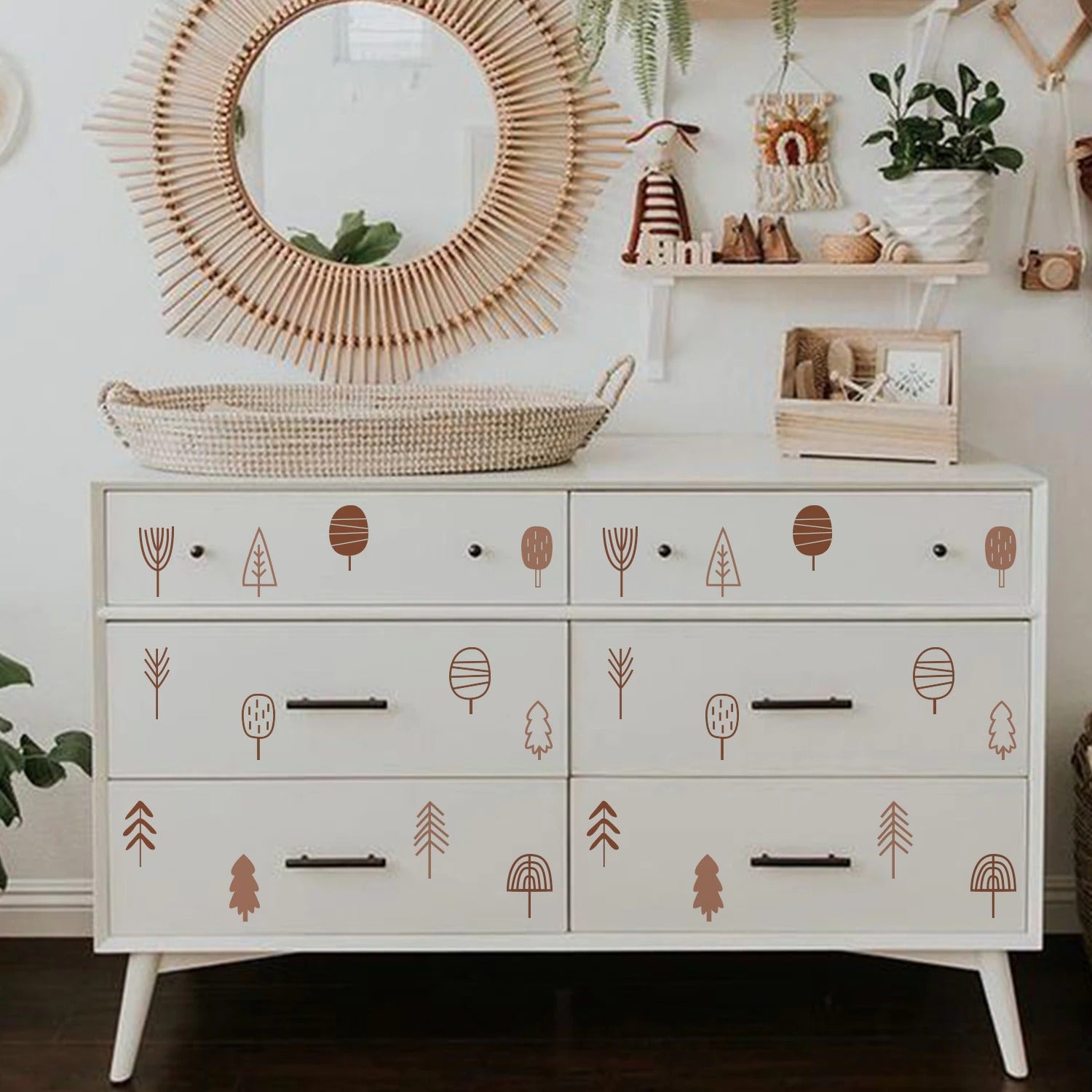 Pattern Wall Decals Boho Trees