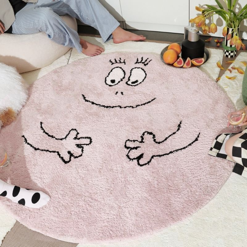 Round Area Rug Happy Face