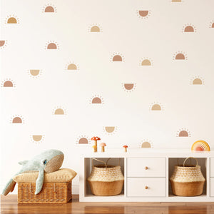 Pattern Wall Decals Boho Half Suns
