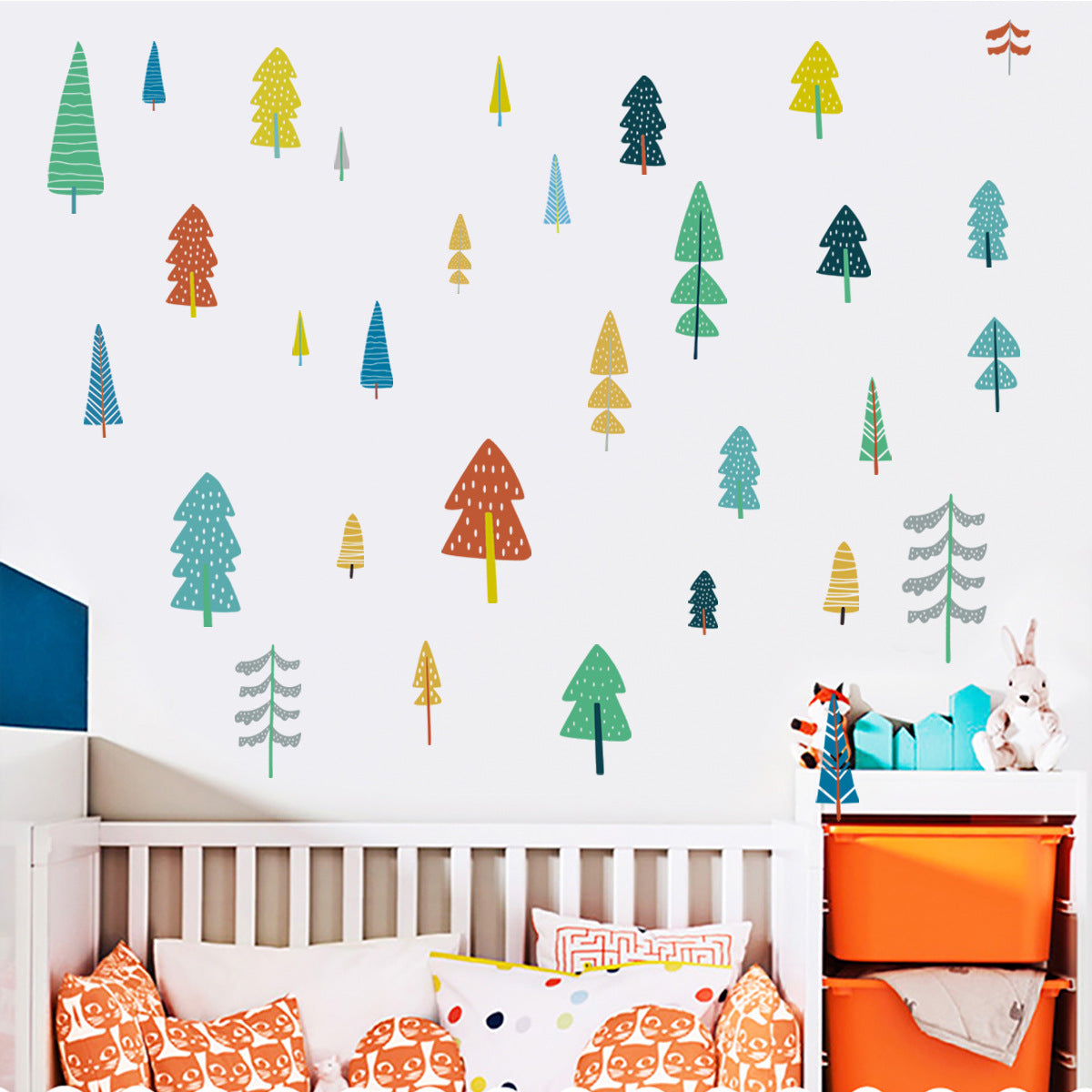 Pattern Wall Decals Colorful Forest