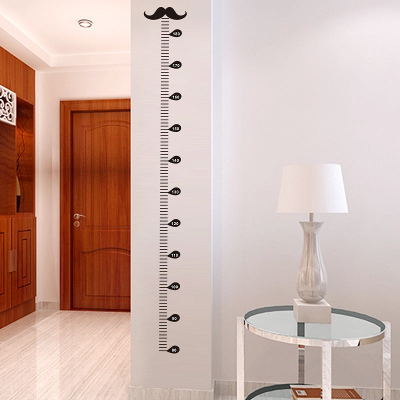 Cartoon Wall Decals Beard Height Meter
