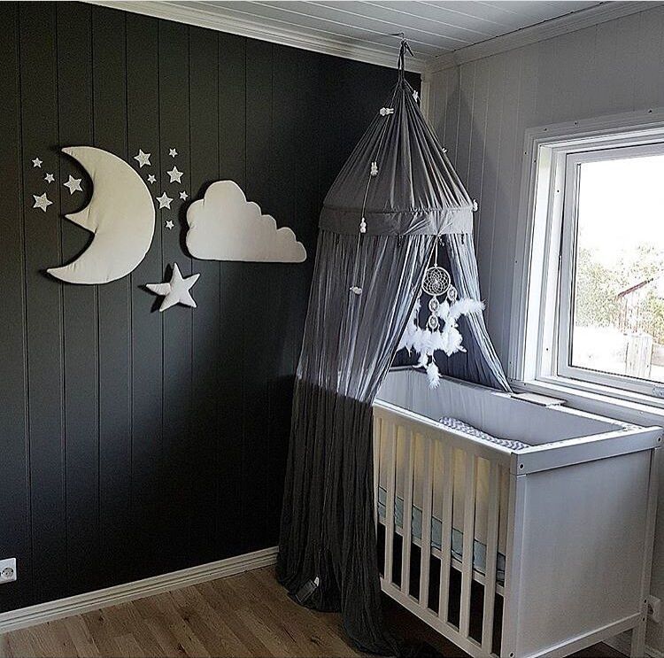 Children's Room Decoration Clouds And Moon Wall Stickers Soft Decoration Photo Background