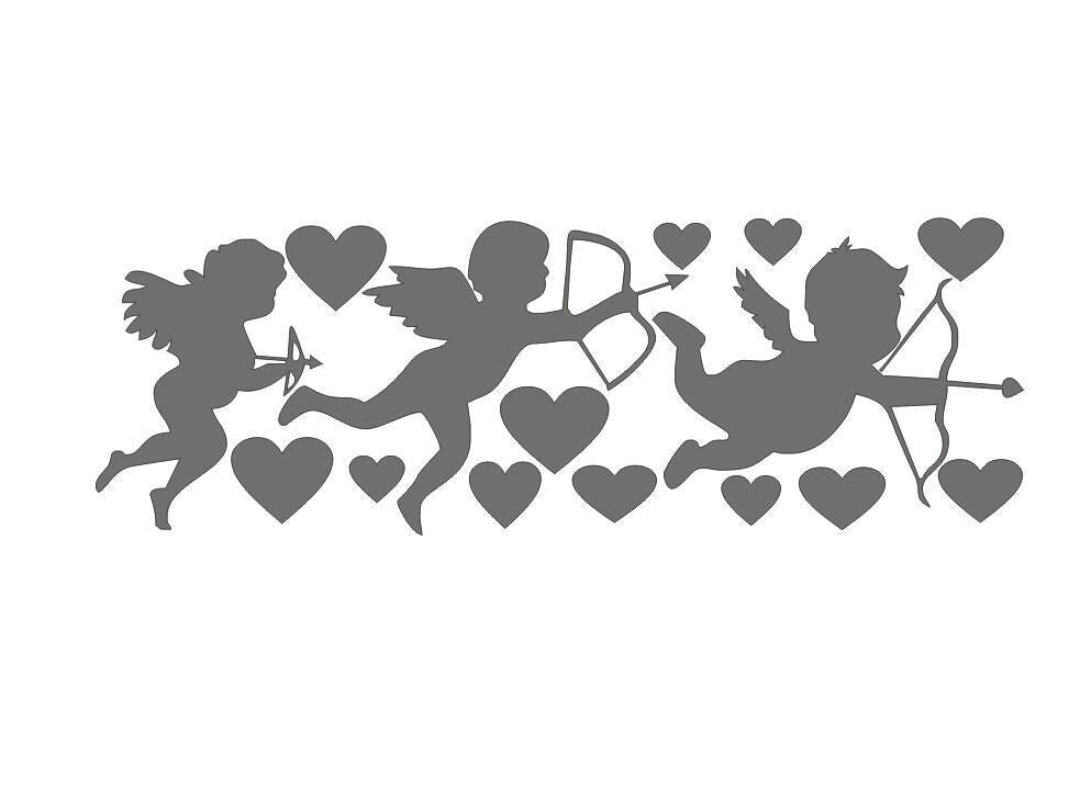 Cartoon Wall Decals Baby Angels Trio