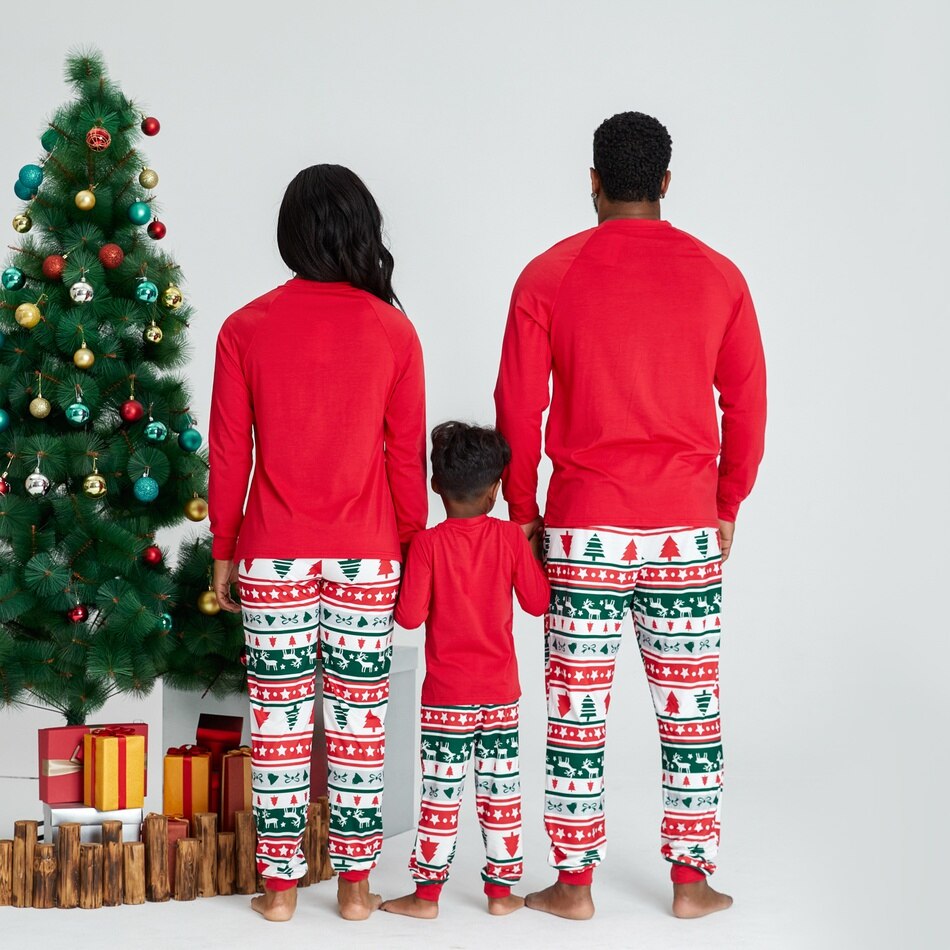 Matching Christmas Pajamas Family Set - Two Deers