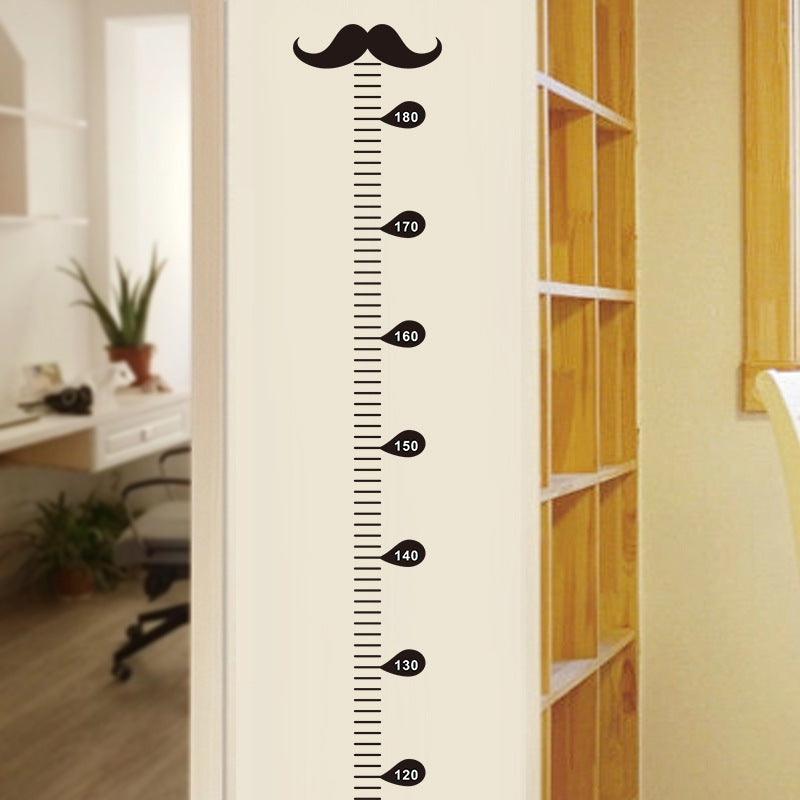 Cartoon Wall Decals Beard Height Meter