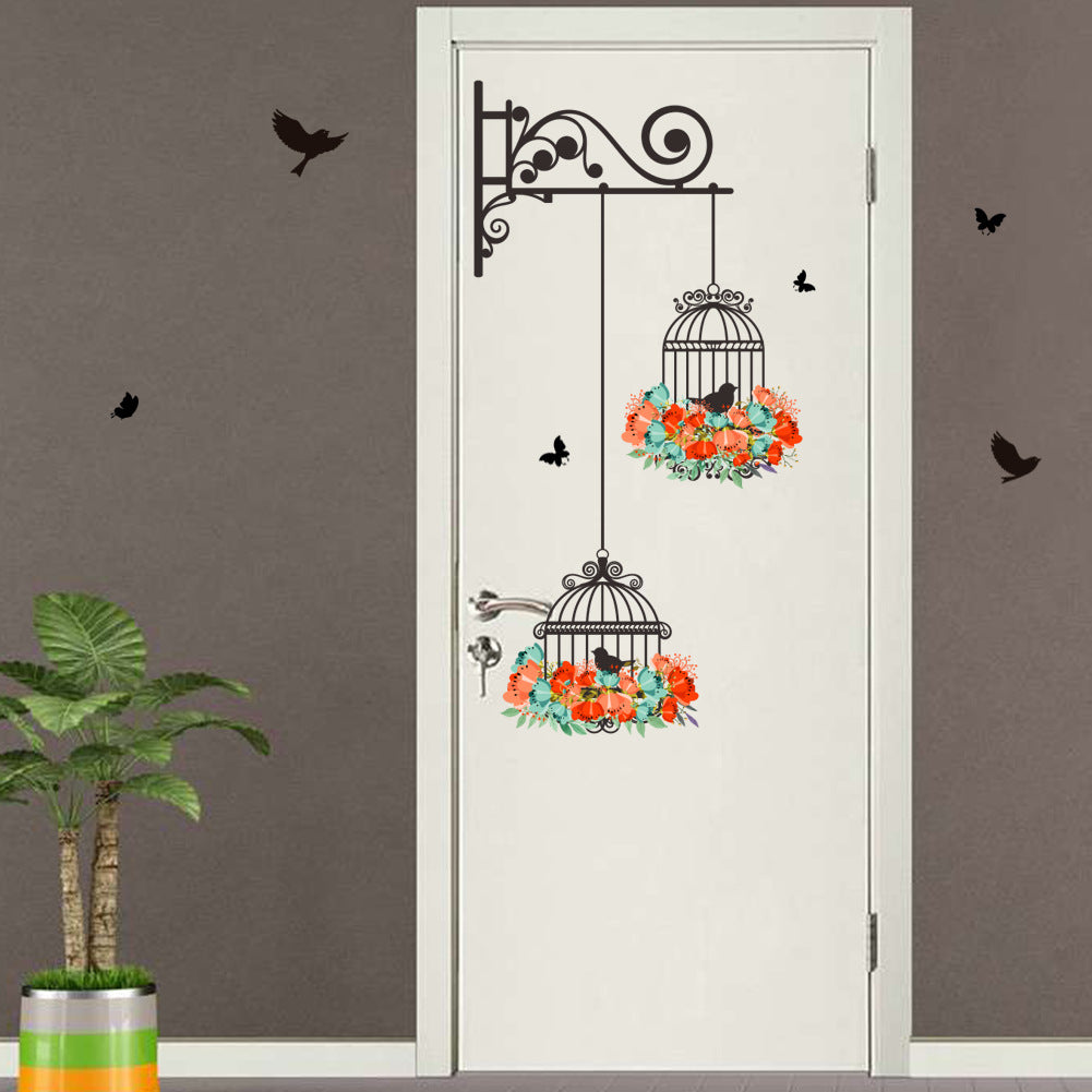 Cartoon Wall Decals Bird Cage